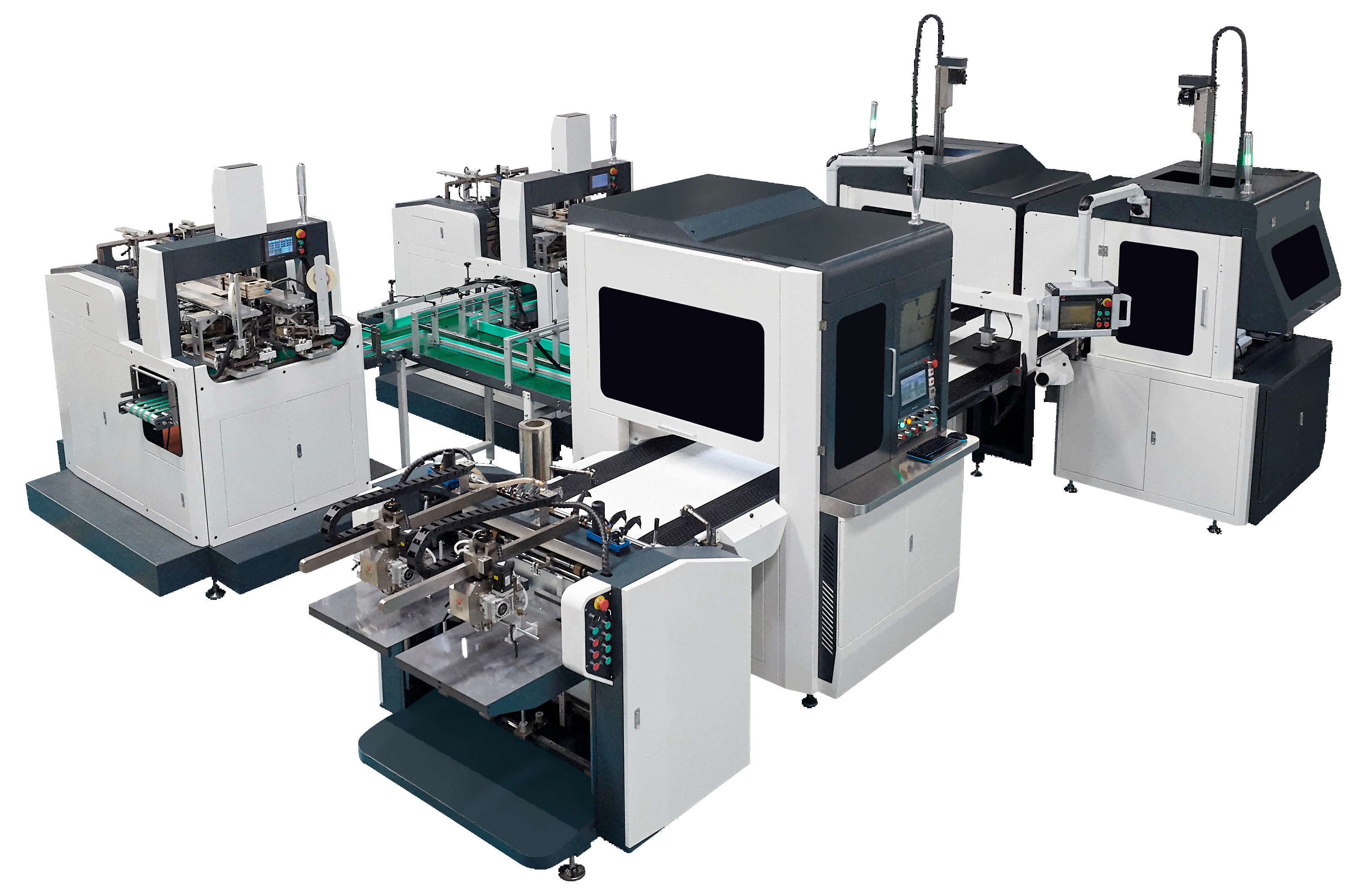 Machine de fabrication de cartons rigides entièrement automatique intelligente à double station pour boîte à colliers